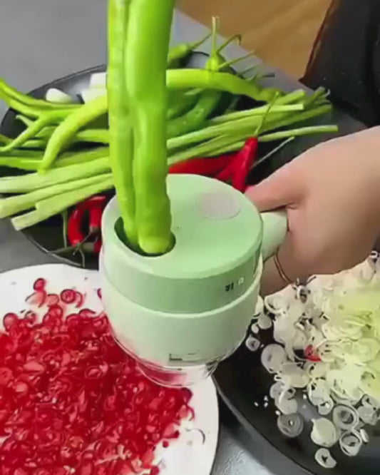 4 in 1 Portable Electric Vegetable Cutter Set